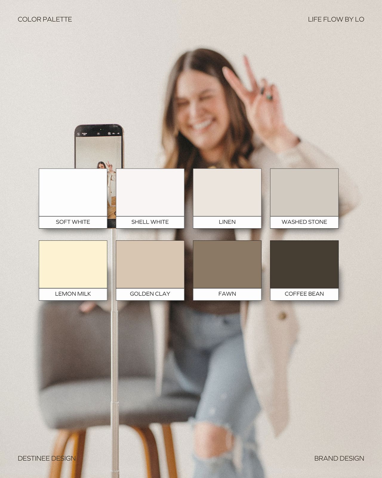 calm and soft color palette for a service provider