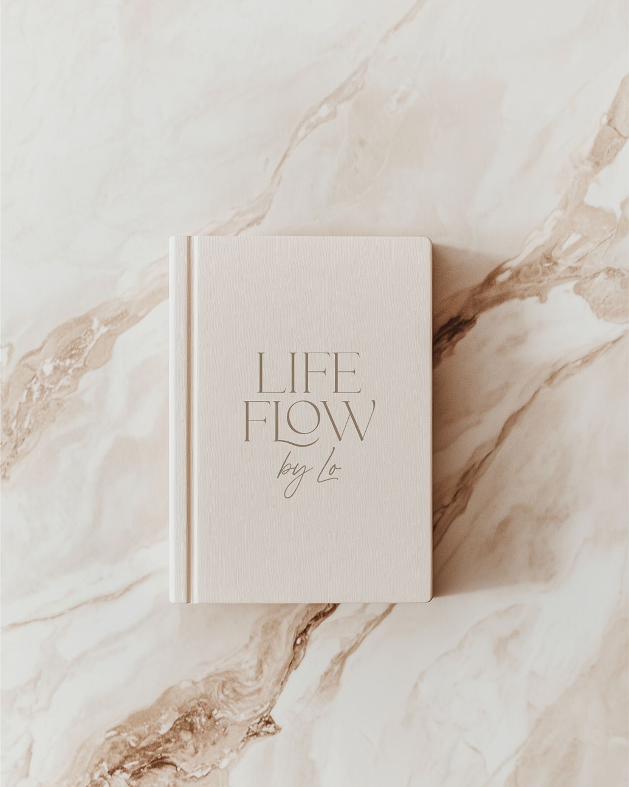 mockup of the elegant branding logo on a notebook