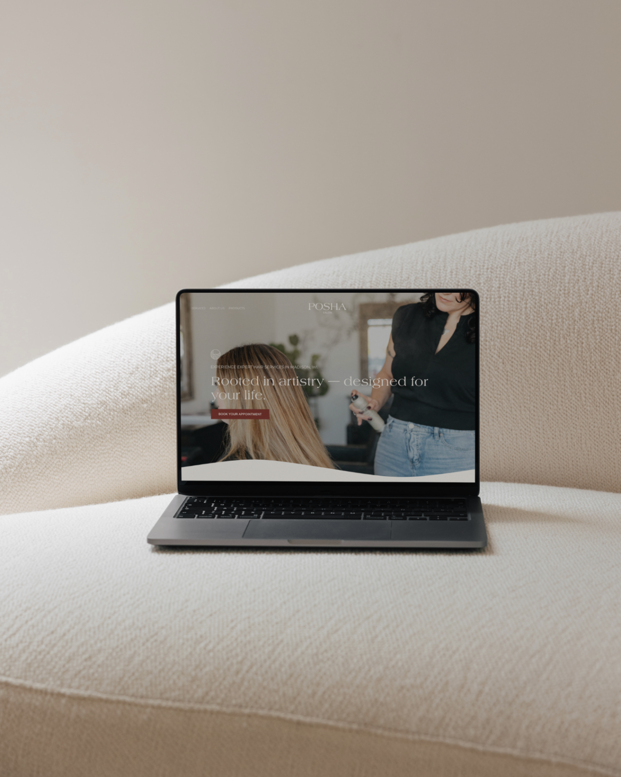 Custom website design for woman service provider 