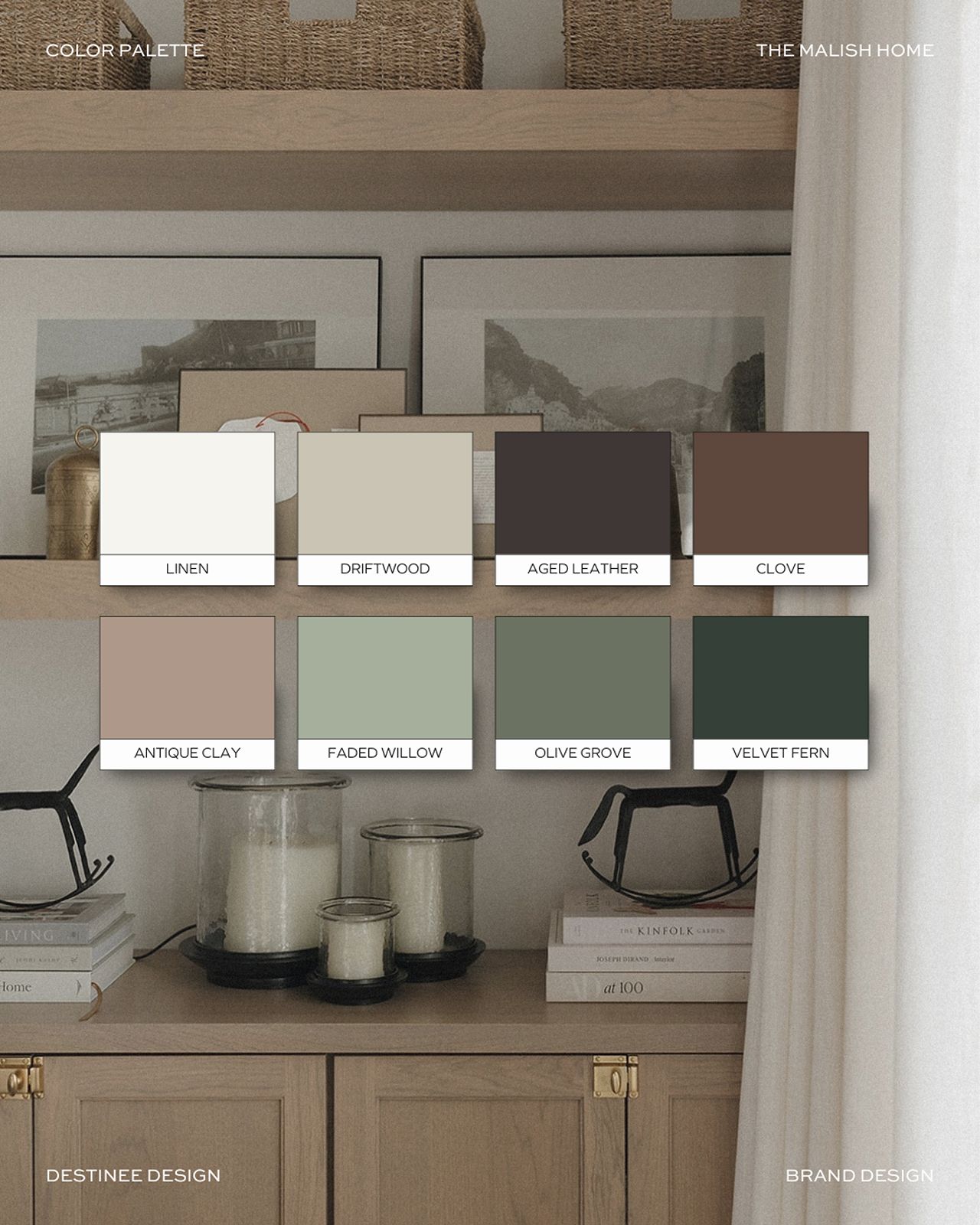 elegant color palette for interior designer