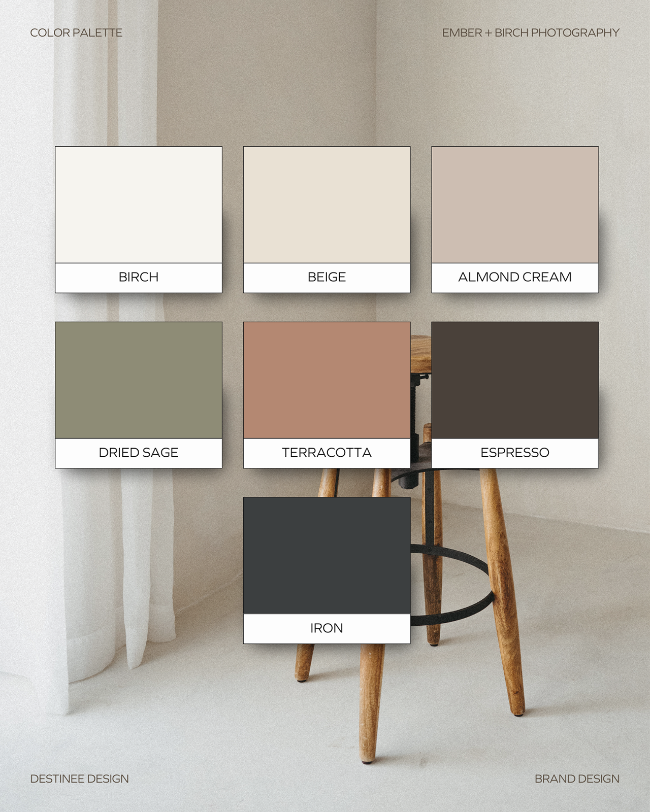 Soft and elevated brand visuals for a women-led creative studio, crafted to reflect warmth, clarity, and alignment.